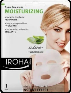 Iroha Gesichtsmaske Aloe Vera, Green Tea & Ginseng
