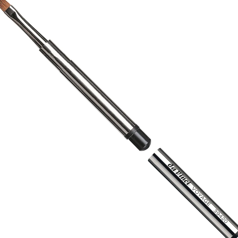 Reisepinsel / Lippenpinsel oval, einziehbar (Naturhaar)